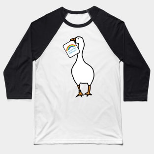 Goose with Stolen Essential Employee Rainbow Card Baseball T-Shirt